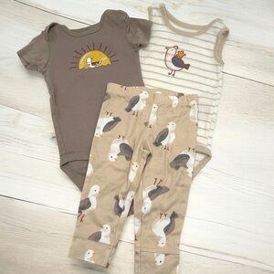 Baby Carter's 3-Piece Bird Little Character Set Neutral Unisex 9 Months